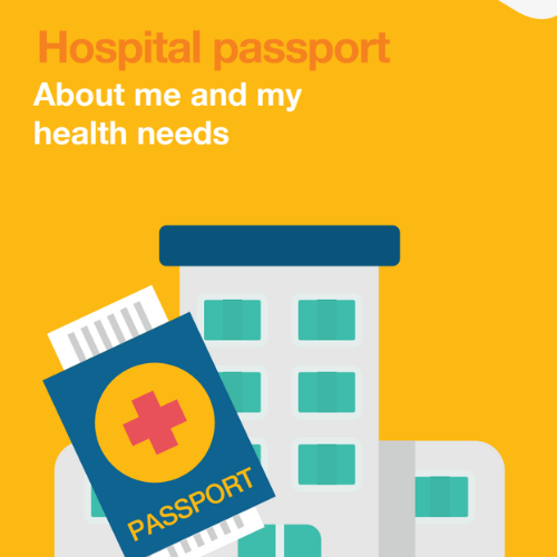 Hospital Passport: About me and my health meds - cover page.